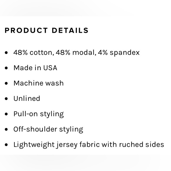 MICHAEL STARS NWT EBONY OFF SHOULDER DRESS - Picture 5 of 5